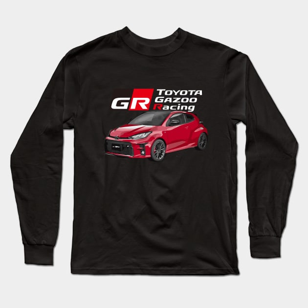 toyota gr gazoo racing red Long Sleeve T-Shirt by cowtown_cowboy